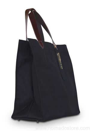 Marineday Flow 66 Nylon Tote Bag (Black/Choco) - NOMADO Store 