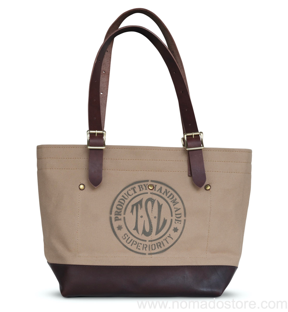 Superior Labor x Nomado Store Engineer Tote Bag Compact SE (beige/leather)