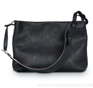 .urukust Leather Shoulder Bag S Black