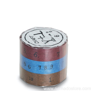 Classiky Number Masking Tape 3 colours set