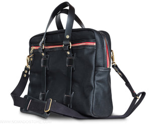 CROOTS VINTAGE CANVAS LAPTOP BAG (Black)