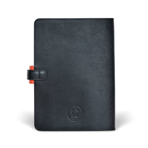 Ateliers Phileas Yokohama Leather A5 Notebook Cover (black/orange)