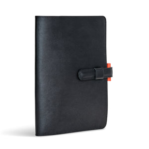 Ateliers Phileas Yokohama Leather A5 Notebook Cover (black/orange)