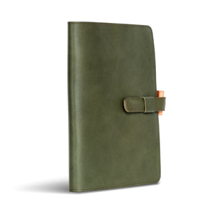 Ateliers Phileas Yokohama Leather A5 Notebook Cover (green/natural)