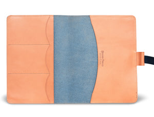 Ateliers Phileas Yokohama Leather A5 Notebook Cover (blue/natural)