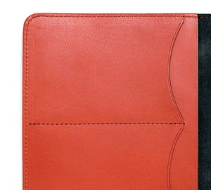 Ateliers Phileas Yokohama Leather A5 Notebook Cover (black/orange)