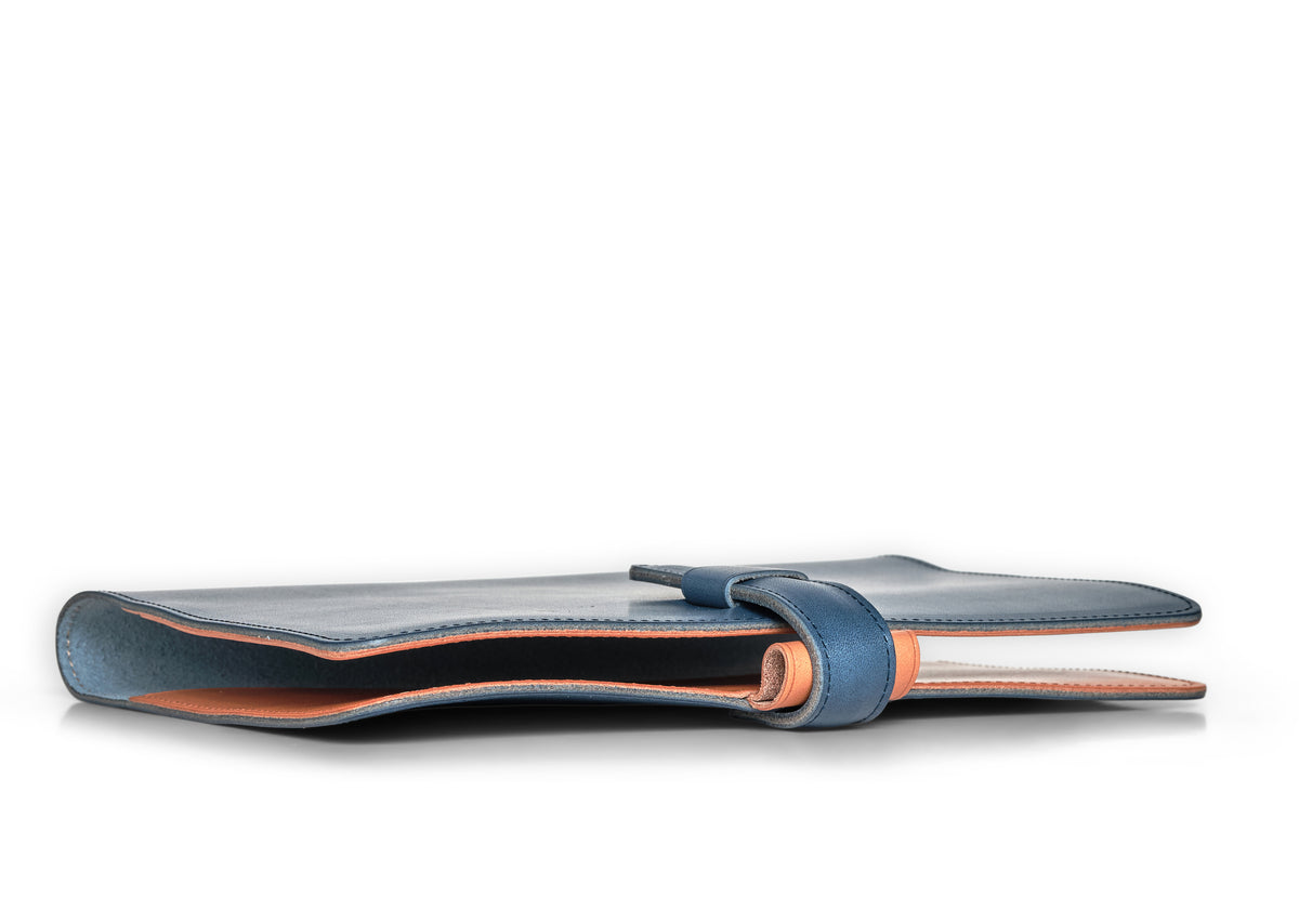 Ateliers Phileas Yokohama Leather A5 Notebook Cover (blue/natural)