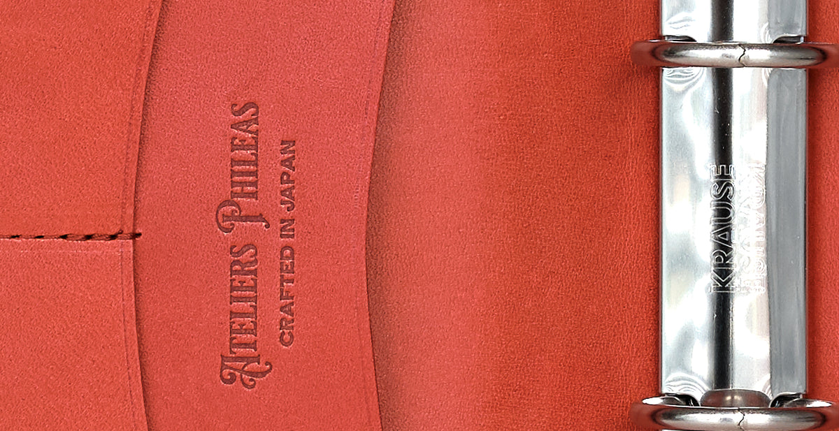 Ateliers Phileas Tokaido Leather Ring Organiser (black/orange)