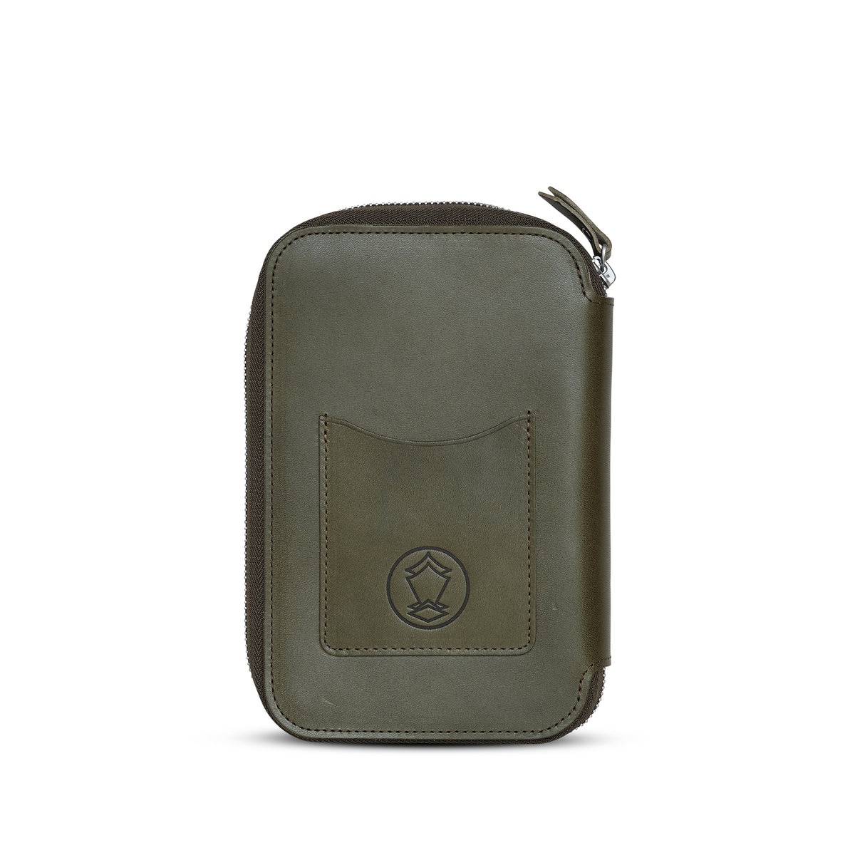 Ateliers Phileas Henro Leather Zipped Organiser (green)