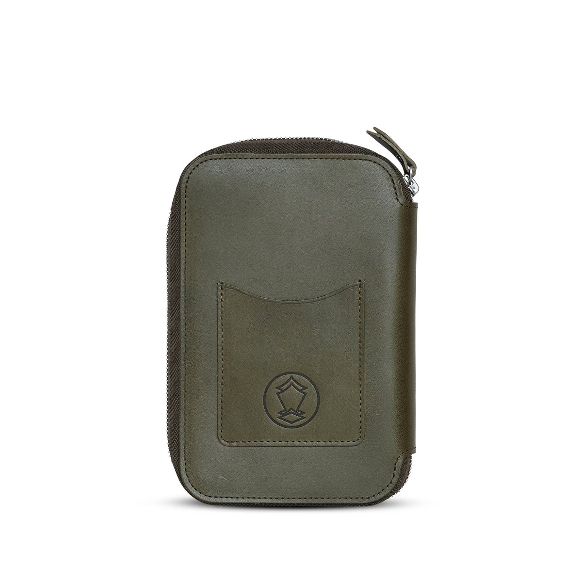 Ateliers Phileas Henro Leather Zipped Organiser (green/natural)