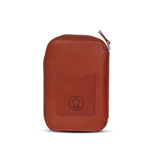 Ateliers Phileas Henro Leather Zipped Organiser (burnt orange)