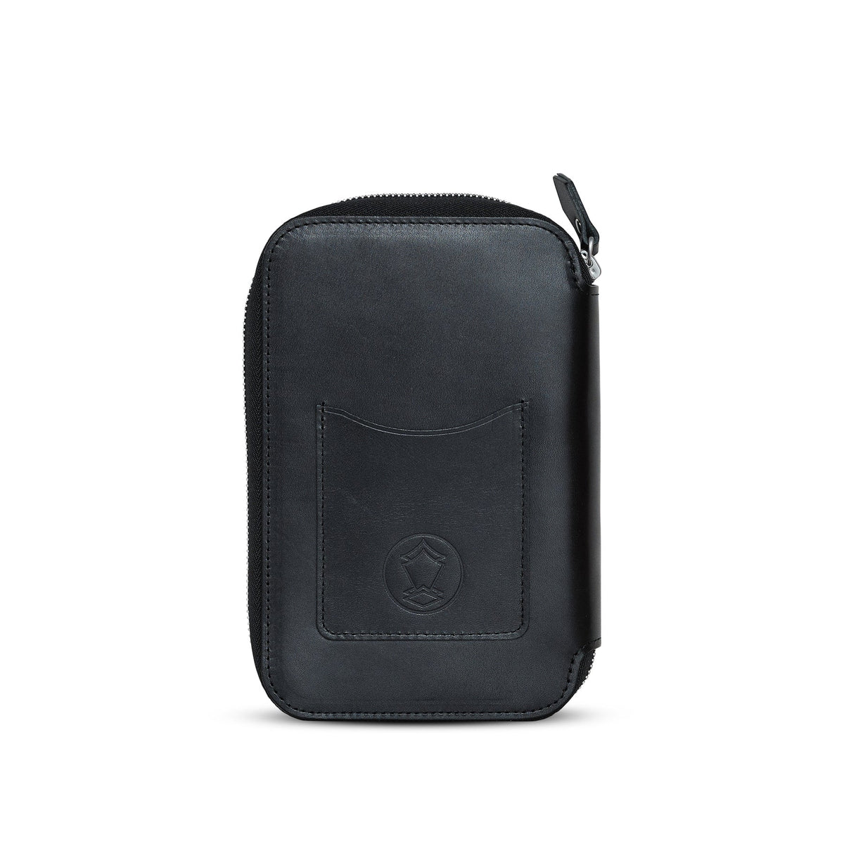 Ateliers Phileas Henro Leather Zipped Organiser (black/orange)