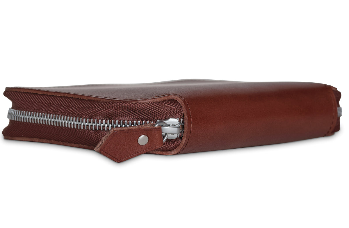 Ateliers Phileas Henro Leather Zipped Organiser (brown)
