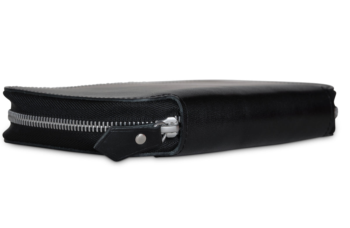 Ateliers Phileas Henro Leather Zipped Organiser (black)