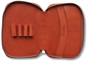 Ateliers Phileas Henro Leather Zipped Organiser (burnt orange)