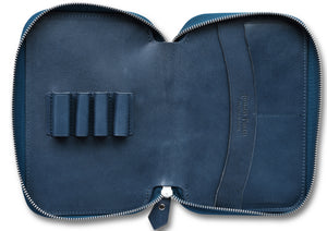 Ateliers Phileas Henro Leather Zipped Organiser (blue)