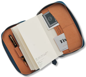 Ateliers Phileas Henro Cordovan Zipped Organiser (blue)