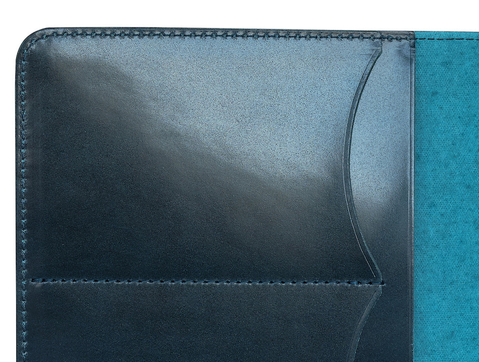 Ateliers Phileas Yokohama Shell Cordovan A5 Notebook Cover (blue)