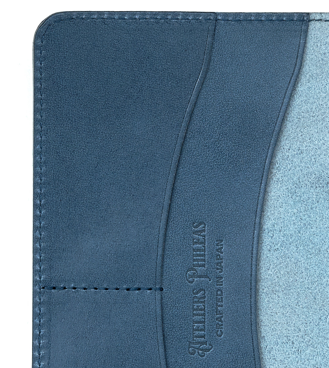 Ateliers Phileas Yokohama Leather B6 Notebook Cover (blue, green)