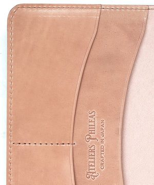 Ateliers Phileas Yokohama Shell Cordovan B6 Notebook Cover (natural, burgundy, olive, blue)