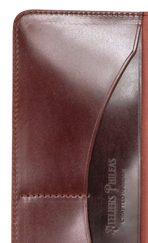 Ateliers Phileas Yokohama Shell Cordovan Hobonichi Weeks Cover (natural, burgundy)