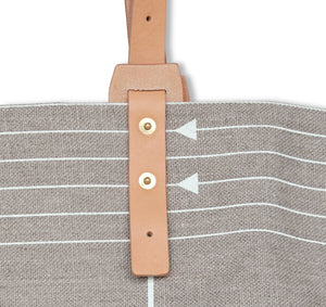 .urukust Canvas Tote Bag M (Natural/White)