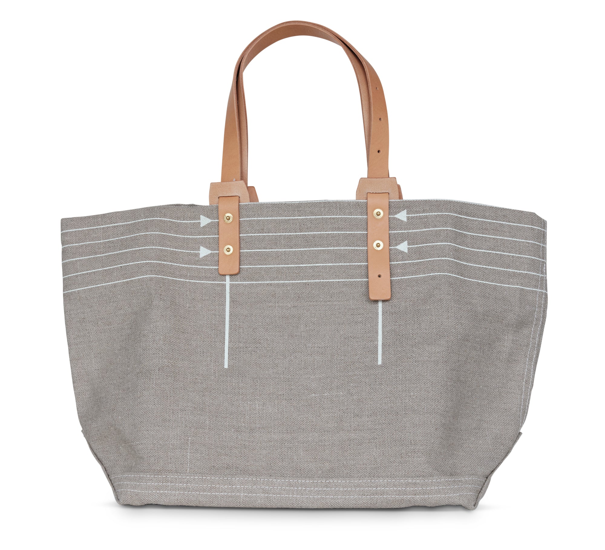 .urukust Canvas Tote Bag M (Natural/White)
