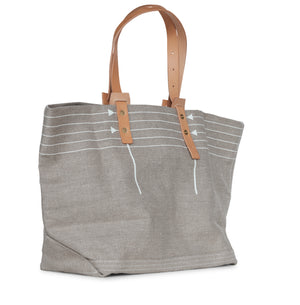 .urukust Canvas Tote Bag M (Natural/White)
