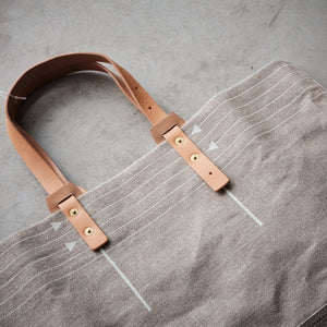 .urukust Canvas Tote Bag M (Natural/White)