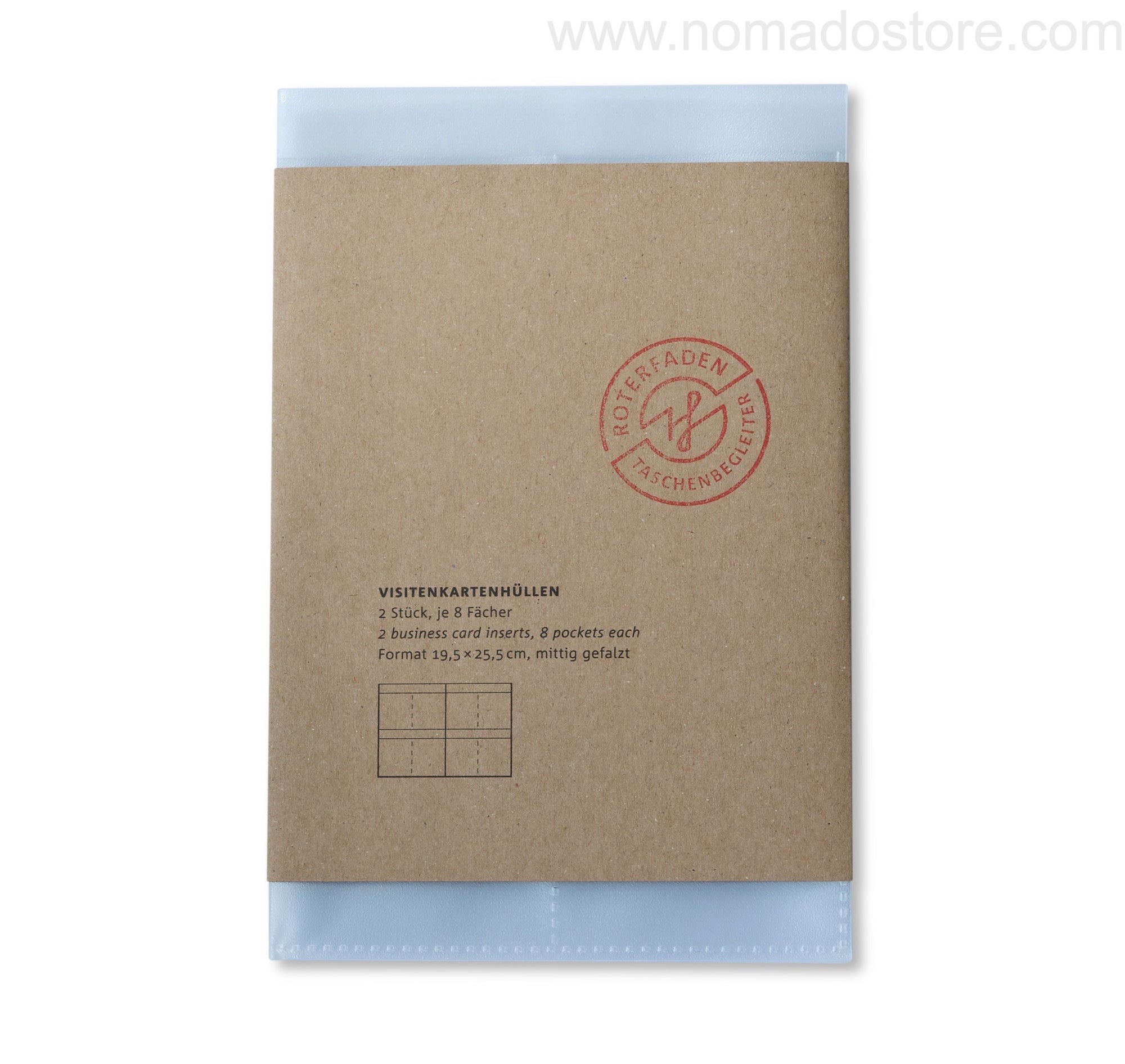 Roterfaden Business Card Protectors (2x) - NOMADO Store 