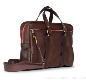 CROOTS VINTAGE LEATHER LAPTOP BAG (Dark Brown) - NOMADO Store 