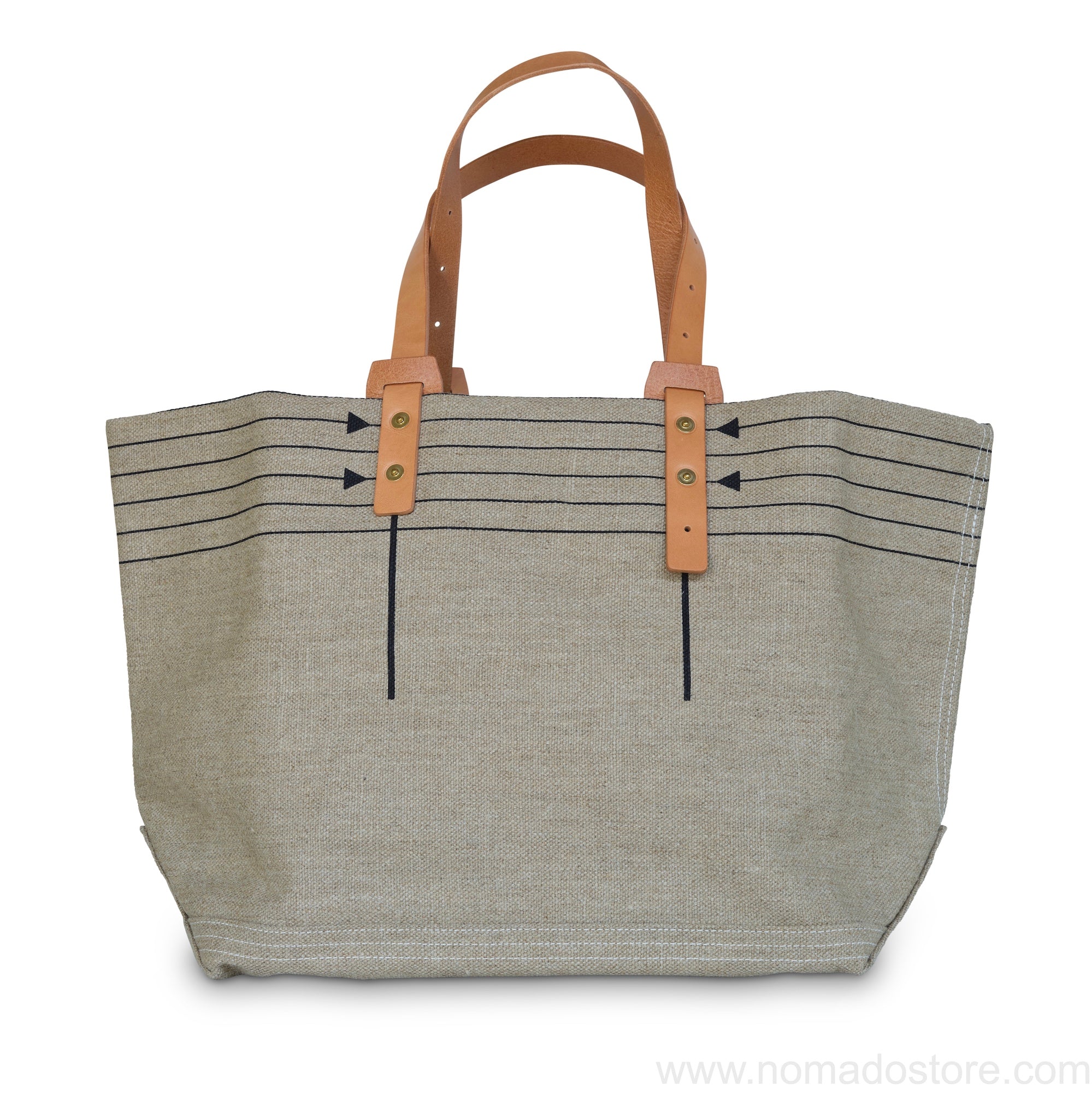 .urukust Canvas Tote Bag M (Natural/Black) - NOMADO Store 