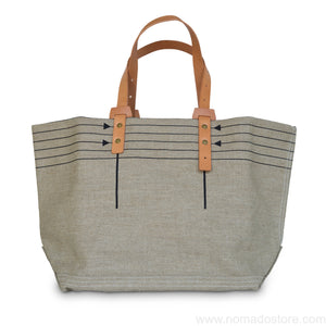 .urukust Canvas Tote Bag M (Natural/Black) - NOMADO Store 