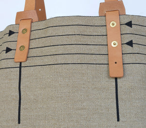 .urukust Canvas Tote Bag M (Natural/Black) - NOMADO Store 