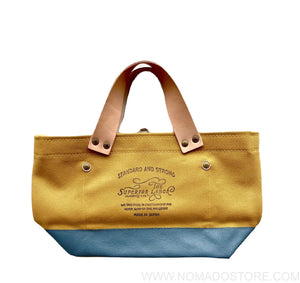 The Superior Labor Engineer Bag Petite Mustard/Bluegrey paint