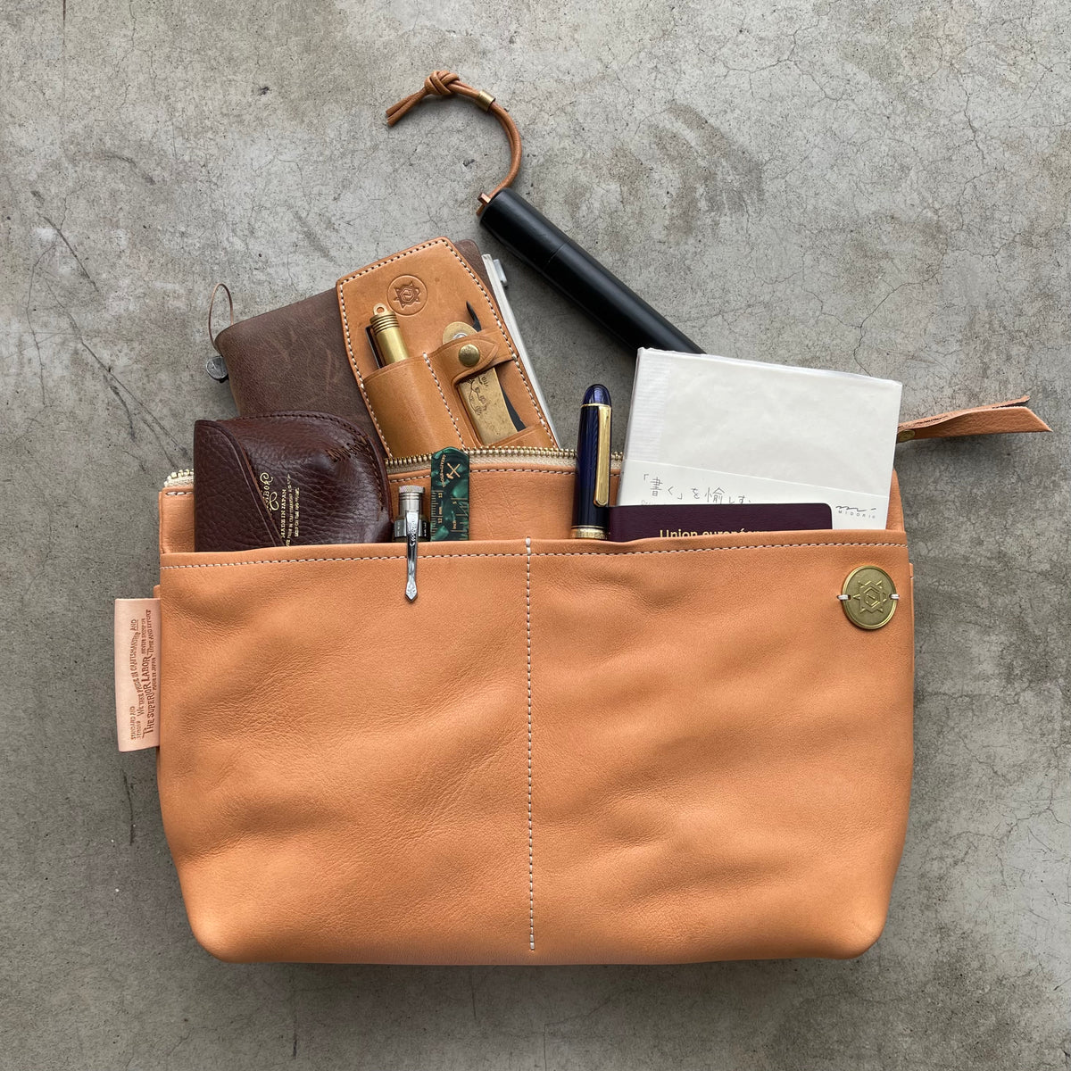 Superior Labor x Nomado Store Engineer Pouch DX All Leather