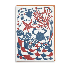 Classiky Letterpress Folio Card M (Sandy Beach)