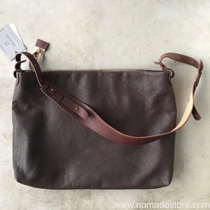 .urukust Leather Shoulder Bag L Dark Brown - NOMADO Store 