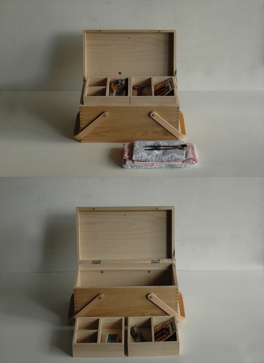 Classiky Chestnut wood Sewing Box