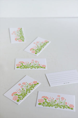 Ten to Sen Letterpress Label Cards Little Garden (20 pieces)