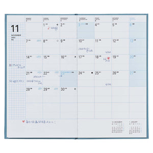 Kokuyo Trystrams Planner 2022 Monthly Vertical Hard Cover (2 colours)