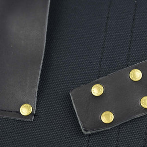Superior Labor engineer shoulder bag S black body black paint black leather. - NOMADO Store 