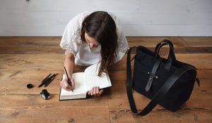 Peg and Awl All Black Waxed Canvas Tote - Standard/No Zipper - NOMADO Store 