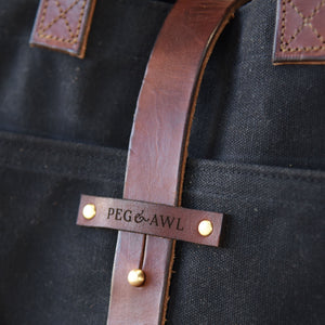 Peg and Awl Waxed Canvas Tote - Coal/Zipper - NOMADO Store 