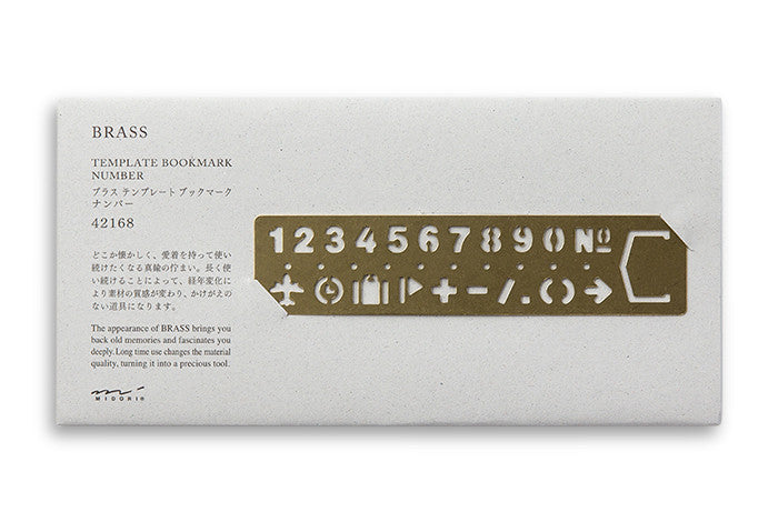 Midori Traveler's Company BRASS - Bookmark Numbers - NOMADO Store 