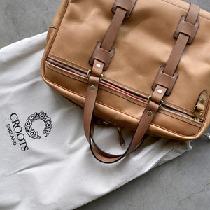 CROOTS VINTAGE LEATHER LAPTOP BAG (Natural) - NOMADO Store 