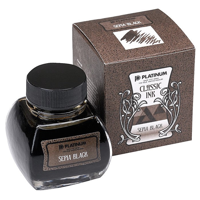 Platinum Dyestuff Bottle Ink (sepia black) - NOMADO Store 