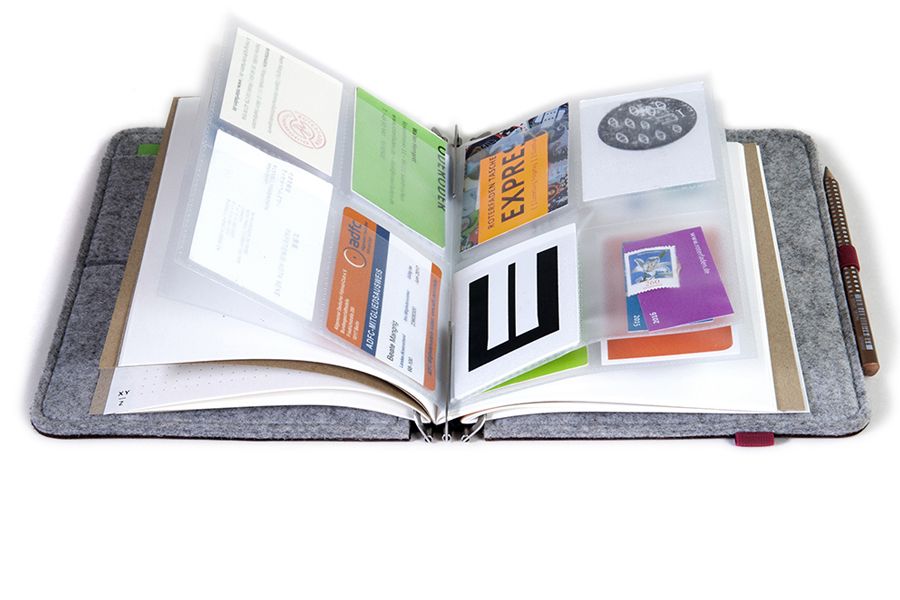 Roterfaden Business Card Protectors (2x) - NOMADO Store 