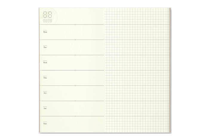 Midori Traveler's Notebook - 019. Free Diary Week + memo - NOMADO Store 
