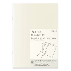 Midori MD Notebook Light - (A5) - Blank 3 pack - NOMADO Store 